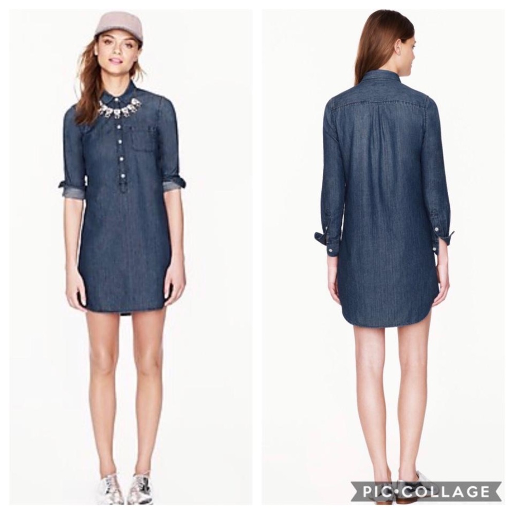 J. Crew Denim Chambray Tunic Shirt Dress, size 4